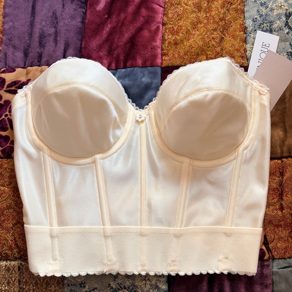 Dominique Noemi strapless Bustier in Ivory Cream